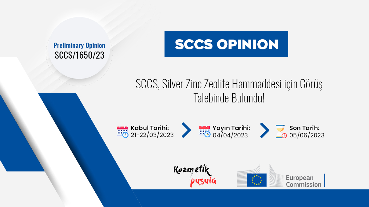 SCCS, Silver Zinc Zeolite Hammaddesi için Ön Görüş Yayınlandı